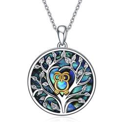 Tree of Life Necklace 925 Sterling Silver Tree Jewelry for Women