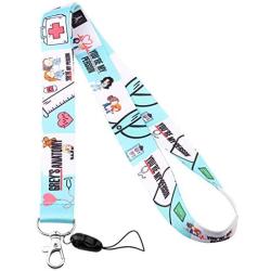 WSNANG Greys Anatomy TV Show Lanyard Key Chain ID Badge Holder Medical Student Gift