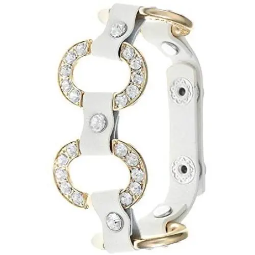 Angela Dot Limited Edition Handmade Oval Encrusted Placed Station Stones Leather Wrap Bracelet For Easter Day, 5 Colors Available