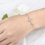 JZCOLOR 925 Sterling-Silver Cross Bracelet for Women - Christian Sideways Cross Bracelet Religious Faith Bracelet for Teens Girls