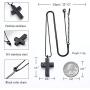 zeqingjw Stainless Steel Cross Memorial Cremation Jewelry for Ashes Urn Pendant Necklace Keepsake Jewelry Urn - Cremation Pendant Necklace