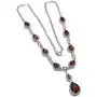 Hermosa Sterling Silver Inlay Garnet Fashion Jewelry Set Ideal Female