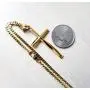 24K Gold Chain Style Cross Pendant Necklace Solid Clasp for Men,Women,Teens 24ct Thin for Charms Miami Cuban Link Diamond Cut Religious Beveled Edge 24K Gold Chain Style Cross Pendant Necklace Solid Clasp for Men,Women,Teens 24ct Thin for Charms Miami Cuban Link Diamond Cut Religious Beveled Edge