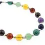 925 Sterling Silver Seven (7) Chakra Natural Healing Gemstone Beads 6 mm Bracelet 7.5 Inches