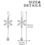 Sterling Silver Snowflake Earrings for Women Teens, Winter Dangle Earrings Snowflake Jewelry Gifts for Her