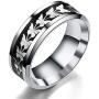 JAJAFOOK Women Men Fashion Simple Style Stainless Steel Butterfly Rings Jewelry,Size 6-13