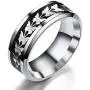 JAJAFOOK Women Men Fashion Simple Style Stainless Steel Butterfly Rings Jewelry,Size 6-13