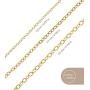 Jewelry Atelier Gold Chain Necklace Collection - 14K Solid Yellow Gold Filled Cable/Pendant Link Chain Necklaces for Women and Men with Different Sizes (2.0mm, 2.7mm, or 3.6mm)