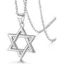 Silvora Sterling Silver Star of David Pendant Necklace with 22 in Rolo Chain Megan Cross Jewelry for Women Silvora Sterling Silver Star of David Pendant Necklace with 22 in Rolo Chain Megan Cross Jewelry for Women