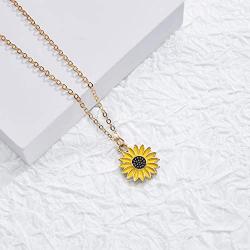 Sunflower Pinky Promise Bracelets Best Friend Long Distance Friendship Gifts for Women Teen Girls