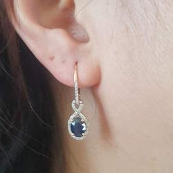 Dazzlingrock Collection 10K Ladies Infinity Dangling Earrings, Rose Gold