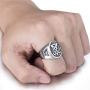 Elfasio Sigil of Lucifer Rings for Men Satanic Satan Demon Devil Symbol Stainless Steel Ring Vintage Jewelry