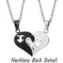 Sllaiss His&Hers Pendants Crystal from Swarovski Couples Necklace Puzzles Love Matching Heart Necklace
