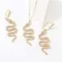 Snake Necklace Earrings Set Serpent Pendant Necklace Snake Wave Dangle Earrings Punk Gothic Necklace Charm Crystal Statement Drop Earrings Vintage Animal Jewelry for Women Girls Snake Necklace Earrings Set Serpent Pendant Necklace Snake Wave Dangle Earrings Punk Gothic Necklace Charm Crystal Statement Drop Earrings Vintage Animal Jewelry for Women Girls