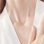 FANCIME 925 Sterling Silver Star Heart Small Stud Earrings/Pendant Necklace Cute Tiny Charm Earrings High Polished Dainty Fine Jewelry Set Gifts for Mom Women Teen Girls