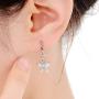 Diamond Cut Small Hoop Earrings With CZ Butterfly Charm Dangle Drop Earrings for Women Teen Girls Cartilage Sensitive Ear S925 Sterling Silver Cute Tiny Animal Hypoallergenic Piercing Jewelry Gifts