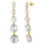 CATHERINE MALANDRINO Graduated Round Rhinestone Drop Dangle Earrings for Women