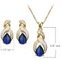 SLVIEKAE Gifts for Mom & Gifts for Women Austrian Crystal Necklaces Pendants Earrings Opal Jewelry Set Birthday Gifts for Women