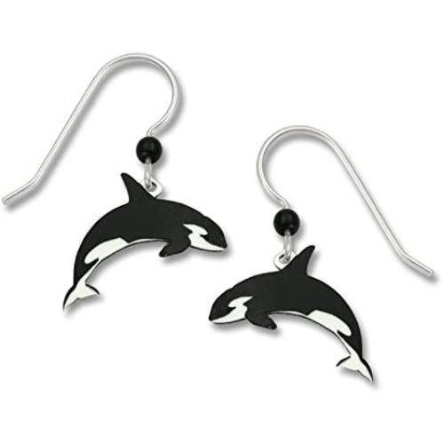 Orca Killer Whale Black & White Earrings Made in the USA by Sienna Sky 1456