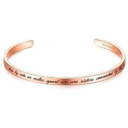 Solocute Bracelets for Women Personalized Inspirational Gifts for Women Girls Mom Motivational Birthday Friendship Personalized Mantra Cuff Bangle Jewelry Come Gift Box
