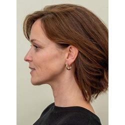 14K Yellow Gold Wide Thick Continuous Endless Hoop Earrings, (3mm Tube)