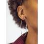 Large 14k Yellow Gold Continuous Endless Hoop Earrings, 1.2mm Tube