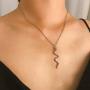 Gold Snake Necklace Serpent Pendant Necklace For Women Gothic Vintage Animal Jewelry (gold)