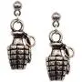 925 Sterling Silver Plated Antitank Grenade Dangle Drop Earrings For Women Girls Punk Jewelry