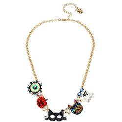 Betsey Johnson Mask Frontal Necklace