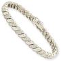 SHKA 18 K Platinum Plated S Link Tennis Bracelet CZ Bracelets with Sparking Wave Pave Crystal Wrap Cubic Zirconia for Men and Women
