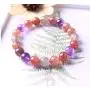 Alexs Wish List Natural Super Seven Melodys Stone 8mm Round Beads Bracelet | Super Power Healing Meditation Bracelet