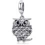BAMOER 925 Sterling Silver Cute Sloth Charms Beads for Snake Chain Bracelet Necklace Cute Animal Pendant