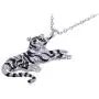 Alilang Golden Tone Rhinestone Black Enamel Stripe Tiger Pendant Necklace Alilang Golden Tone Rhinestone Black Enamel Stripe Tiger Pendant Necklace