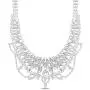 Steve Madden Rhodium Plated Marquis Crystal Bib Statement Necklace for Women