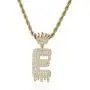 cmoonry Gold Plated Hip Hop Initial Letter Pendant Necklace for Men Women Bling Bling CZ Crown King Necklace with 24“ Twist Chain cmoonry Gold Plated Hip Hop Initial Letter Pendant Necklace for Men Women Bling Bling CZ Crown King Necklace with 24“ Twist Chain