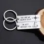 Meibai 2Pcs His and Her Couples Keychains Set Personalized Couples Gift Valentines Birthday Gift for Boyfriend Girlfriend