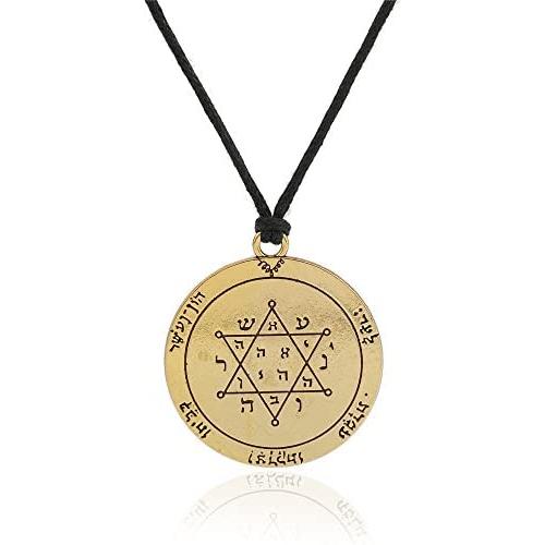 fishhook Key of Solomon The Second Pentacle of Jupiter for Glory,Riches,Tranquility of Mind Necklace