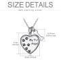 Personalized Paw Print Heart Locket Necklace 925 Sterling Silver That Holds Pictures Puppy Dog Cat Pet Pendant Jewelry for Women