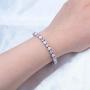 CiNily Tennis Bracelet for Women Girls Fire Opal 18K White Gold Plated Women Jewelry Gemstone Bracelet 7 5/8''