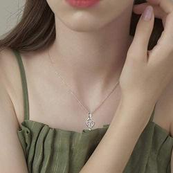 Sister/Mom/Daughter/Grandma/Nana Necklace for Women Sterling Silver Mom/Daughter/Grandma/Nana I love You Forever Love Heart Necklace Jewelry for Birthday Gifts