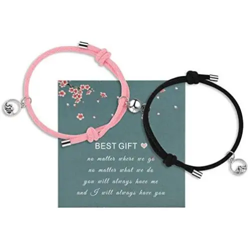 2 pcs Magnetic Couple Bracelet Mutual Attraction Relationship Matching Bracelets for Couples Friendship Rope Bracelet Set Gift for Women Men Boy Girl Her Him Boyfriend Girlfriend BFF Best Friends 2 pcs Magnetic Couple Bracelet Mutual Attraction Relationship Matching Bracelets for Couples Friendship Rope Bracelet Set Gift for Women Men Boy Girl Her Him Boyfriend Girlfriend BFF Best Friends