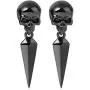 KAMONI Black Skull Dangle Earrings with Awl Sterling Silver Drop Earrings Jewelry Gift for Girls Women Men KAMONI Black Skull Dangle Earrings with Awl Sterling Silver Drop Earrings Jewelry Gift for Girls Women Men