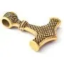 GUNGNEER 18K Gold Plated Thors Hammer Pendant Viking Mjolnir Necklace for Men Women, 316L Stainless Steel Bonus 2 Rune Beads GUNGNEER 18K Gold Plated Thors Hammer Pendant Viking Mjolnir Necklace for Men Women, 316L Stainless Steel Bonus 2 Rune Beads