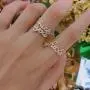 18K Gold Plated Adjustable Rapper Ring Cubic Zirconia Statement Ring Inspirational Gift for Women&Men with a Fine Gift Box 18K Gold Plated Adjustable Rapper Ring Cubic Zirconia Statement Ring Inspirational Gift for Women&Men with a Fine Gift Box