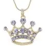 Alilang Clear Crystal Rhinestone Gold Emperor Royal Crown King Queens Pendant Necklace Alilang Clear Crystal Rhinestone Gold Emperor Royal Crown King Queens Pendant Necklace