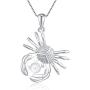 LGSY Sterling Silver Crab Cup Bail Pin Pendant Fitting for Pearl Jewelry, Design Pendant Mount for Women DIY Jewelry Making Gift