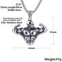 AMGJ Bodybuilding Muscle Man Wrestling Barbell Dumbbell Pendant Necklaces Stainless Steel Gym Fitness Necklace Men