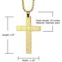 Meeshine Cross Pendant Necklace, Stainless Steel Cross Necklace Engraved with Lords Prayer for Men Women, 23 Chain Highly Polished Pendant for Christmas Birthday Baptism Family Friends