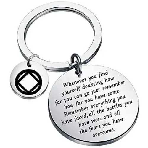 MAOFAED Sobriety Gift Recovery AA Alcoholics Anonymous Birthday Gift Addiction Recovery Gift Sober Keychain New Beginnings Gift MAOFAED Sobriety Gift Recovery AA Alcoholics Anonymous Birthday Gift Addiction Recovery Gift Sober Keychain New Beginnings Gift
