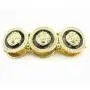 D-Fokes Celebrity Style Inspired Trendy Gold Black Lion Head Medallion Chunky Stretch Bangle Bracelet D-Fokes Celebrity Style Inspired Trendy Gold Black Lion Head Medallion Chunky Stretch Bangle Bracelet